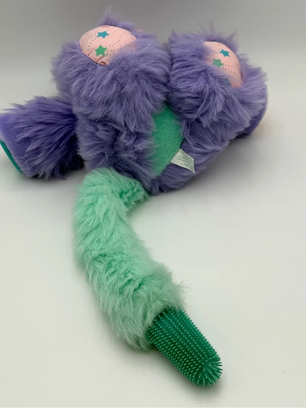 VTG 1987 Brush a Loves Purple Posy Plush Bear with Brush Tail & Mirror
